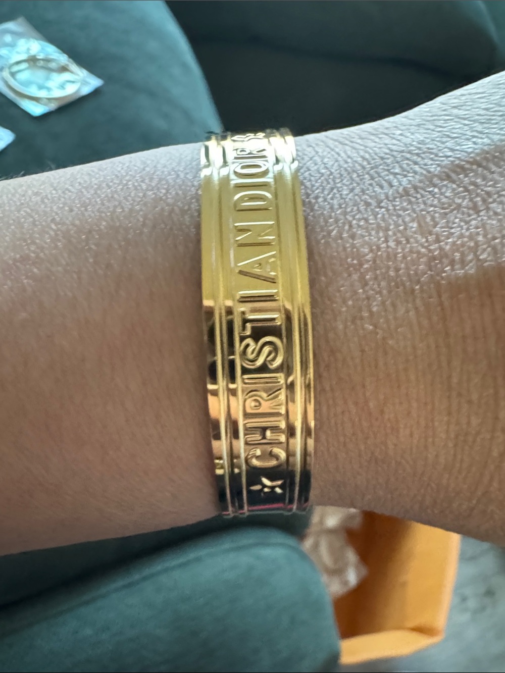 Fashion Gold Christian Logo Cuff Bracelet